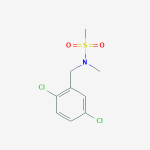 molecular formula C9H11Cl2NO2S B7591892 N-[(2,5-dichlorophenyl)methyl]-N-methylmethanesulfonamide 