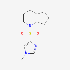molecular formula C12H19N3O2S B7591895 1-(1-Methylimidazol-4-yl)sulfonyl-2,3,4,4a,5,6,7,7a-octahydrocyclopenta[b]pyridine 