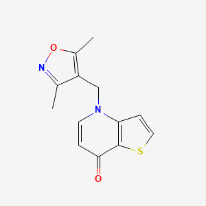 molecular formula C13H12N2O2S B7591910 4-[(3,5-Dimethyl-1,2-oxazol-4-yl)methyl]thieno[3,2-b]pyridin-7-one 