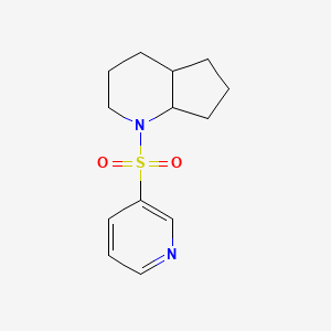 molecular formula C13H18N2O2S B7591915 1-Pyridin-3-ylsulfonyl-2,3,4,4a,5,6,7,7a-octahydrocyclopenta[b]pyridine 