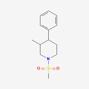 molecular formula C13H19NO2S B7591938 3-Methyl-1-methylsulfonyl-4-phenylpiperidine 