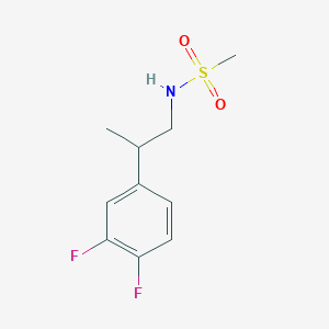 molecular formula C10H13F2NO2S B7591946 N-[2-(3,4-difluorophenyl)propyl]methanesulfonamide 