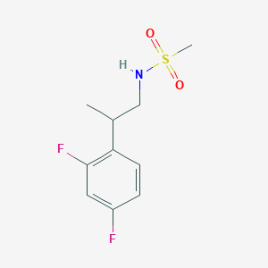 molecular formula C10H13F2NO2S B7591950 N-[2-(2,4-difluorophenyl)propyl]methanesulfonamide 