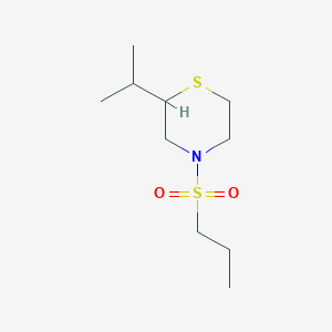 molecular formula C10H21NO2S2 B7591958 2-Propan-2-yl-4-propylsulfonylthiomorpholine 