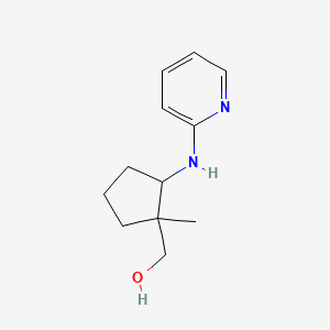 molecular formula C12H18N2O B7591966 [1-Methyl-2-(pyridin-2-ylamino)cyclopentyl]methanol 