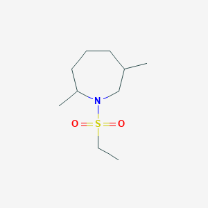molecular formula C10H21NO2S B7591977 1-Ethylsulfonyl-2,6-dimethylazepane 