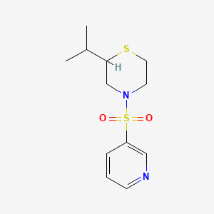 molecular formula C12H18N2O2S2 B7591985 2-Propan-2-yl-4-pyridin-3-ylsulfonylthiomorpholine 