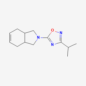 molecular formula C13H19N3O B7591999 5-(1,3,3a,4,7,7a-Hexahydroisoindol-2-yl)-3-propan-2-yl-1,2,4-oxadiazole 