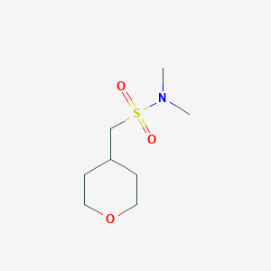 molecular formula C8H17NO3S B7592029 N,N-dimethyl-1-(oxan-4-yl)methanesulfonamide 