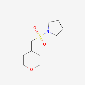 molecular formula C10H19NO3S B7592035 1-(Oxan-4-ylmethylsulfonyl)pyrrolidine 