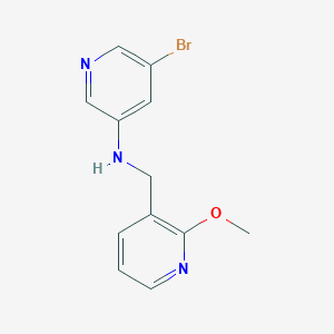 molecular formula C12H12BrN3O B7592083 5-bromo-N-[(2-methoxypyridin-3-yl)methyl]pyridin-3-amine 