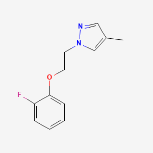 molecular formula C12H13FN2O B7592090 1-[2-(2-Fluorophenoxy)ethyl]-4-methylpyrazole 