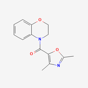 molecular formula C14H14N2O3 B7592130 2,3-Dihydro-1,4-benzoxazin-4-yl-(2,4-dimethyl-1,3-oxazol-5-yl)methanone 