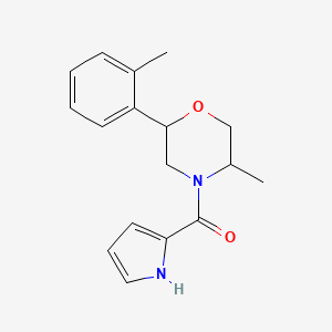 molecular formula C17H20N2O2 B7592135 [5-methyl-2-(2-methylphenyl)morpholin-4-yl]-(1H-pyrrol-2-yl)methanone 