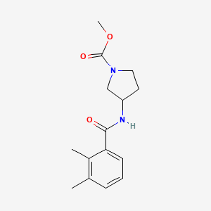 molecular formula C15H20N2O3 B7592151 Methyl 3-[(2,3-dimethylbenzoyl)amino]pyrrolidine-1-carboxylate 