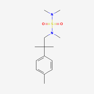 molecular formula C14H24N2O2S B7592176 N-(dimethylsulfamoyl)-N,2-dimethyl-2-(4-methylphenyl)propan-1-amine 
