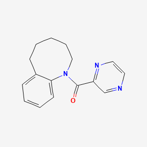 molecular formula C16H17N3O B7592180 pyrazin-2-yl(3,4,5,6-tetrahydro-2H-1-benzazocin-1-yl)methanone 