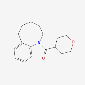 molecular formula C17H23NO2 B7592190 oxan-4-yl(3,4,5,6-tetrahydro-2H-1-benzazocin-1-yl)methanone 