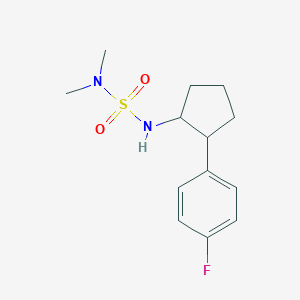 molecular formula C13H19FN2O2S B7592227 1-[2-(Dimethylsulfamoylamino)cyclopentyl]-4-fluorobenzene 