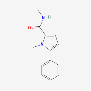 molecular formula C13H14N2O B7592232 N,1-dimethyl-5-phenylpyrrole-2-carboxamide 