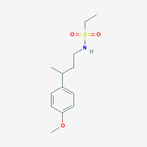 molecular formula C13H21NO3S B7592234 N-[3-(4-methoxyphenyl)butyl]ethanesulfonamide 