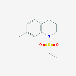 molecular formula C12H17NO2S B7592241 1-ethylsulfonyl-7-methyl-3,4-dihydro-2H-quinoline 