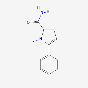 molecular formula C12H12N2O B7592244 1-甲基-5-苯基吡咯-2-甲酰胺 