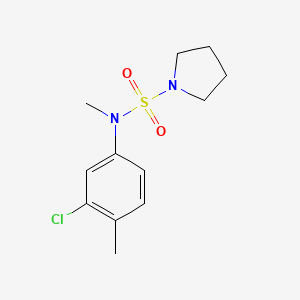 molecular formula C12H17ClN2O2S B7592254 N-(3-chloro-4-methylphenyl)-N-methylpyrrolidine-1-sulfonamide 