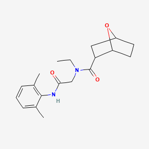 molecular formula C19H26N2O3 B7592263 N-[2-(2,6-dimethylanilino)-2-oxoethyl]-N-ethyl-7-oxabicyclo[2.2.1]heptane-2-carboxamide 