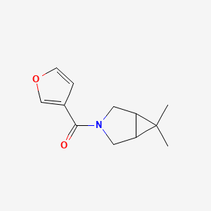 molecular formula C12H15NO2 B7592268 (6,6-Dimethyl-3-azabicyclo[3.1.0]hexan-3-yl)-(furan-3-yl)methanone 