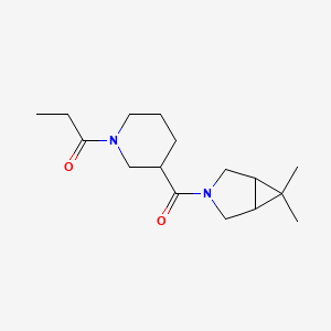 1-[3-(6,6-Dimethyl-3-azabicyclo[3.1.0]hexane-3-carbonyl)piperidin-1-yl]propan-1-one