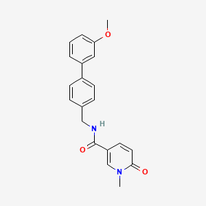 molecular formula C21H20N2O3 B7592296 N-[[4-(3-methoxyphenyl)phenyl]methyl]-1-methyl-6-oxopyridine-3-carboxamide 