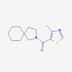molecular formula C14H20N2OS B7592304 2-Azaspiro[4.5]decan-2-yl-(4-methyl-1,3-thiazol-5-yl)methanone 