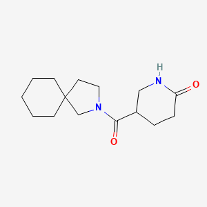 molecular formula C15H24N2O2 B7592305 5-(2-Azaspiro[4.5]decane-2-carbonyl)piperidin-2-one 