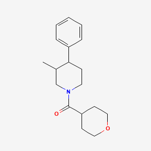molecular formula C18H25NO2 B7592340 (3-Methyl-4-phenylpiperidin-1-yl)-(oxan-4-yl)methanone 