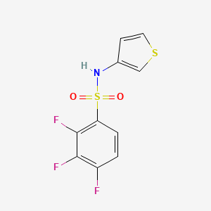 molecular formula C10H6F3NO2S2 B7592364 2,3,4-trifluoro-N-thiophen-3-ylbenzenesulfonamide 