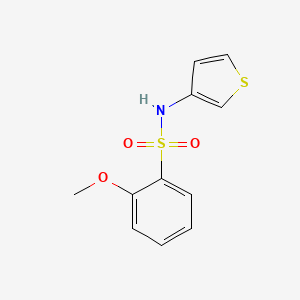 molecular formula C11H11NO3S2 B7592378 2-methoxy-N-thiophen-3-ylbenzenesulfonamide 