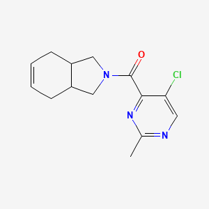 molecular formula C14H16ClN3O B7592385 1,3,3a,4,7,7a-Hexahydroisoindol-2-yl-(5-chloro-2-methylpyrimidin-4-yl)methanone 