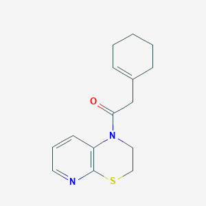 molecular formula C15H18N2OS B7592395 2-(Cyclohexen-1-yl)-1-(2,3-dihydropyrido[2,3-b][1,4]thiazin-1-yl)ethanone 