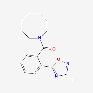 molecular formula C17H21N3O2 B7592400 Azocan-1-yl-[2-(3-methyl-1,2,4-oxadiazol-5-yl)phenyl]methanone 