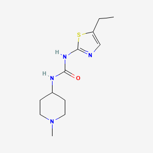 molecular formula C12H20N4OS B7592416 1-(5-Ethyl-1,3-thiazol-2-yl)-3-(1-methylpiperidin-4-yl)urea 