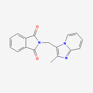 molecular formula C17H13N3O2 B7592421 2-[(2-Methylimidazo[1,2-a]pyridin-3-yl)methyl]isoindole-1,3-dione 