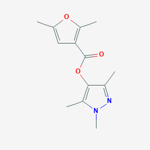 (1,3,5-Trimethylpyrazol-4-yl) 2,5-dimethylfuran-3-carboxylate