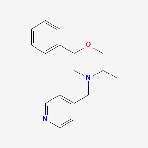 molecular formula C17H20N2O B7592479 5-Methyl-2-phenyl-4-(pyridin-4-ylmethyl)morpholine 