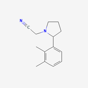 molecular formula C14H18N2 B7592521 2-[2-(2,3-Dimethylphenyl)pyrrolidin-1-yl]acetonitrile 