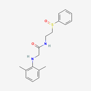 N-[2-(benzenesulfinyl)ethyl]-2-(2,6-dimethylanilino)acetamide