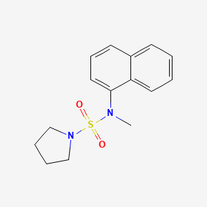 molecular formula C15H18N2O2S B7592547 N-methyl-N-naphthalen-1-ylpyrrolidine-1-sulfonamide 