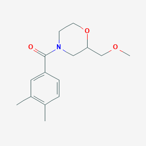molecular formula C15H21NO3 B7592557 (3,4-Dimethylphenyl)-[2-(methoxymethyl)morpholin-4-yl]methanone 