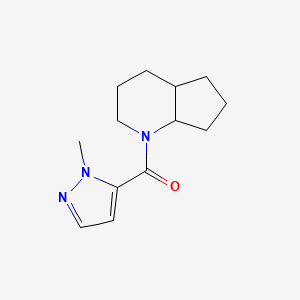 molecular formula C13H19N3O B7592572 2,3,4,4a,5,6,7,7a-Octahydrocyclopenta[b]pyridin-1-yl-(2-methylpyrazol-3-yl)methanone 
