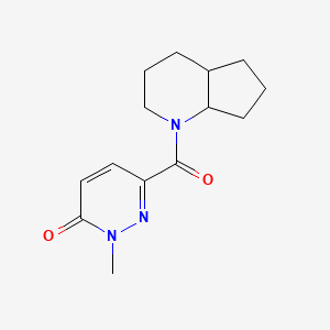 molecular formula C14H19N3O2 B7592577 6-(2,3,4,4a,5,6,7,7a-Octahydrocyclopenta[b]pyridine-1-carbonyl)-2-methylpyridazin-3-one 